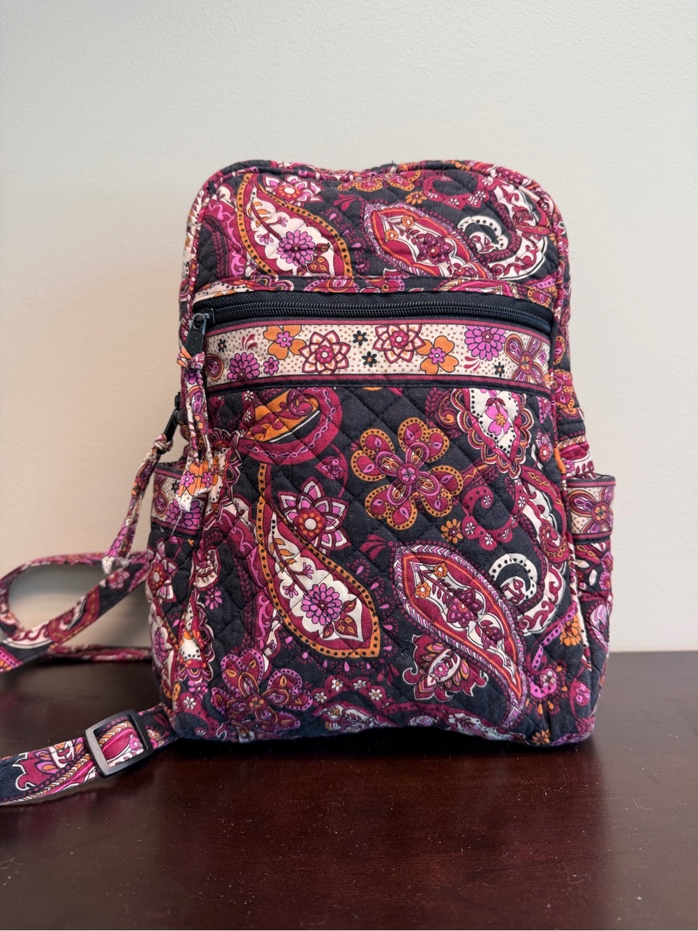 Stephanie Dawn Quilted Paisley Backpack - Pink Multi